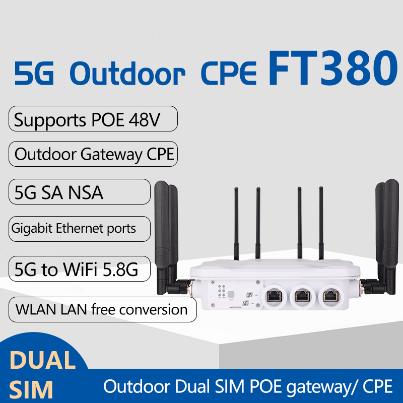 Revolutionizing Industrial Networking: 4G 5G Dual SIM Outdoor waterproof CPE ZXFT380